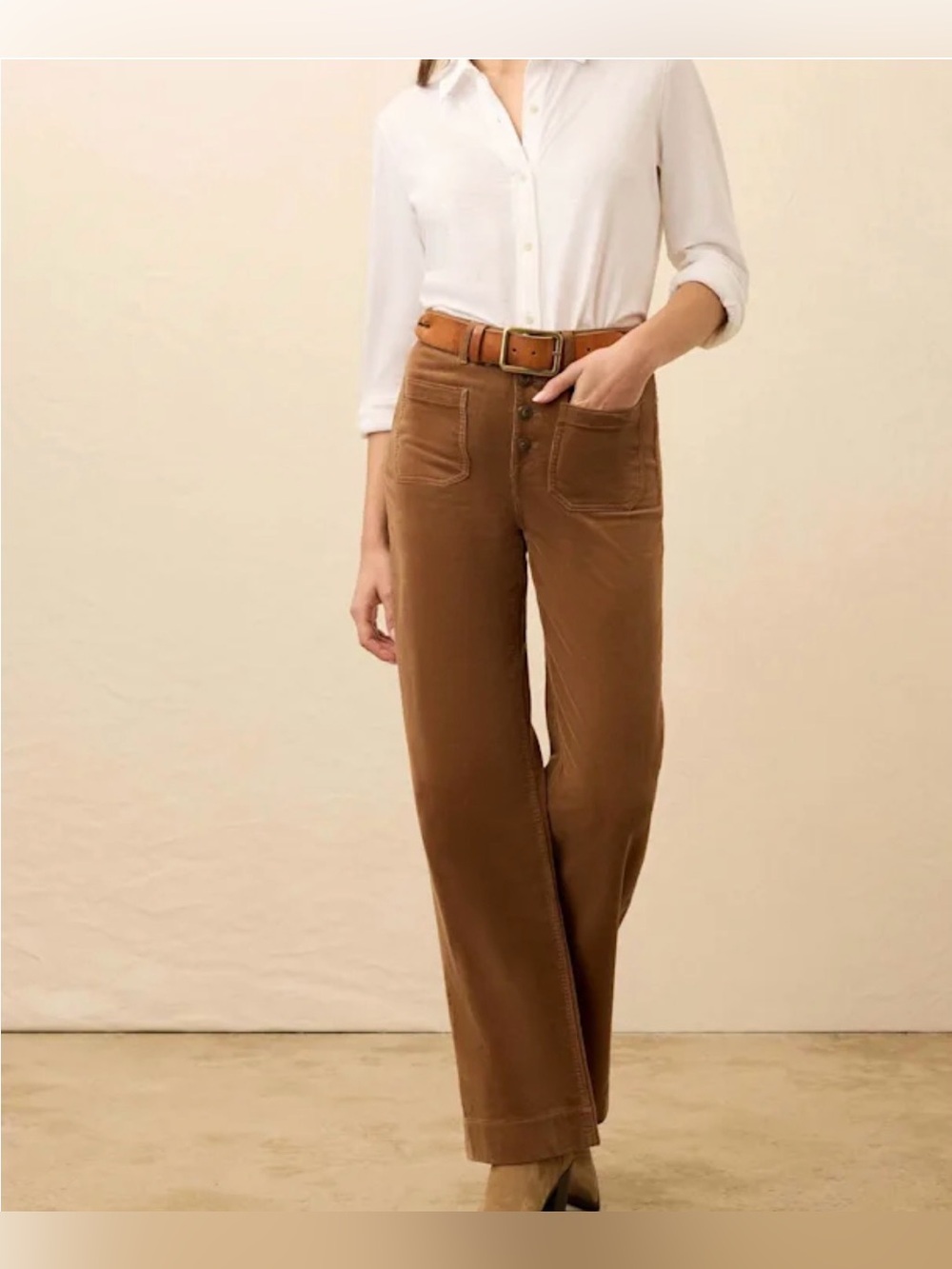 Faherty Stretch Terry Cord Patch Pocket Pant (Size 27)